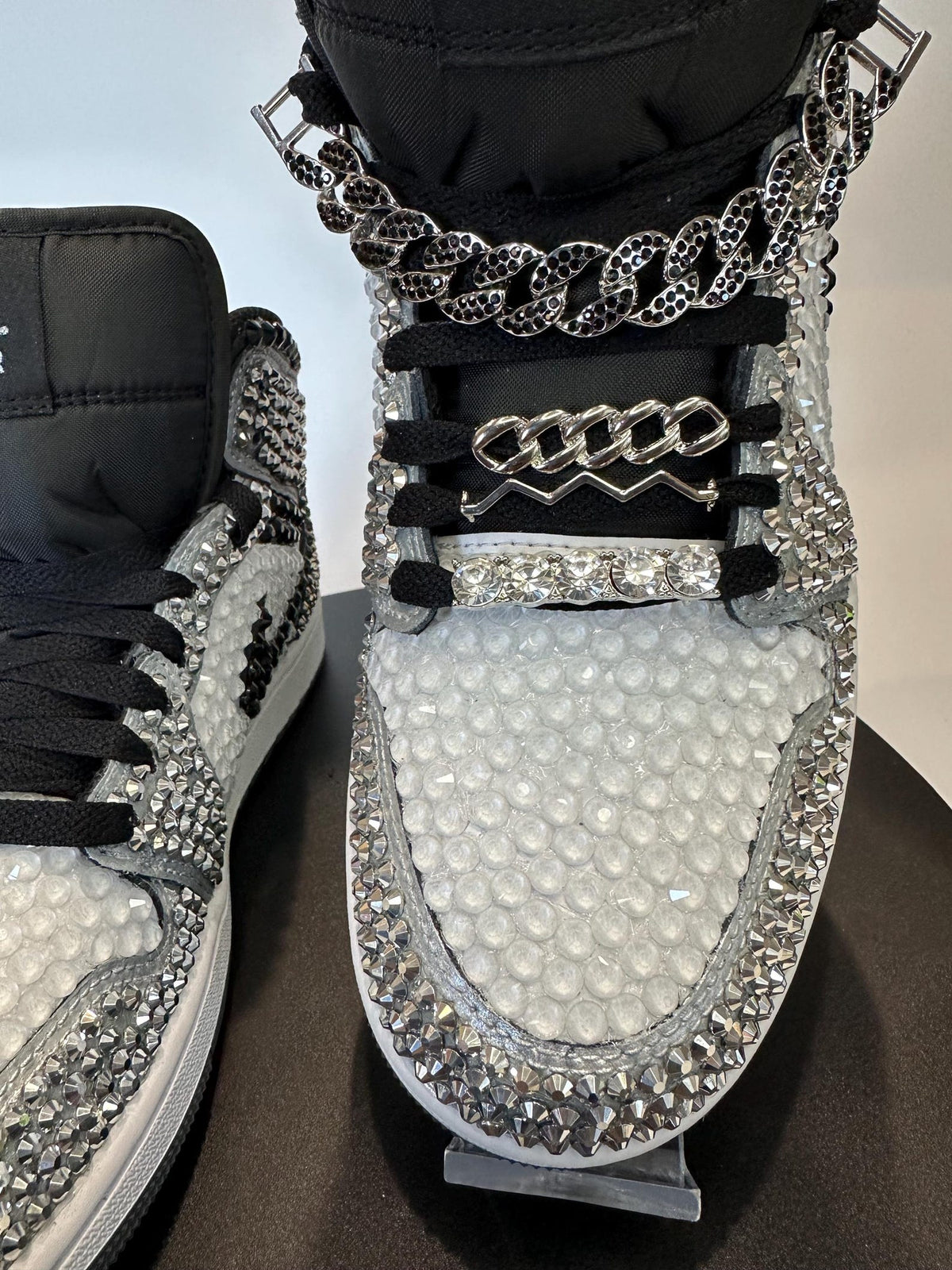 Rhinestone Jordan 1 Mids – Custom Bling Sneakers
