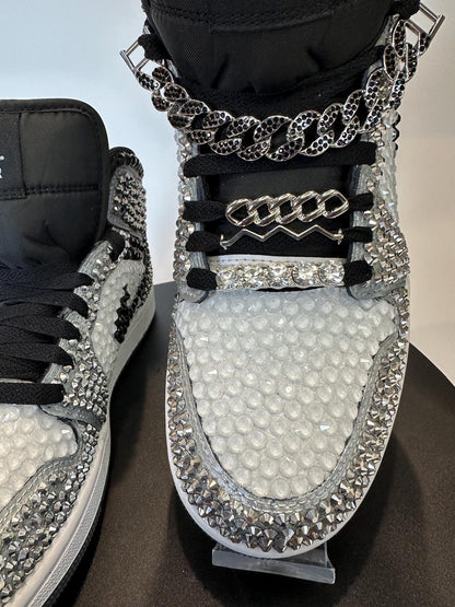 Rhinestone Jordan 1 Mids – Custom Bling Sneakers