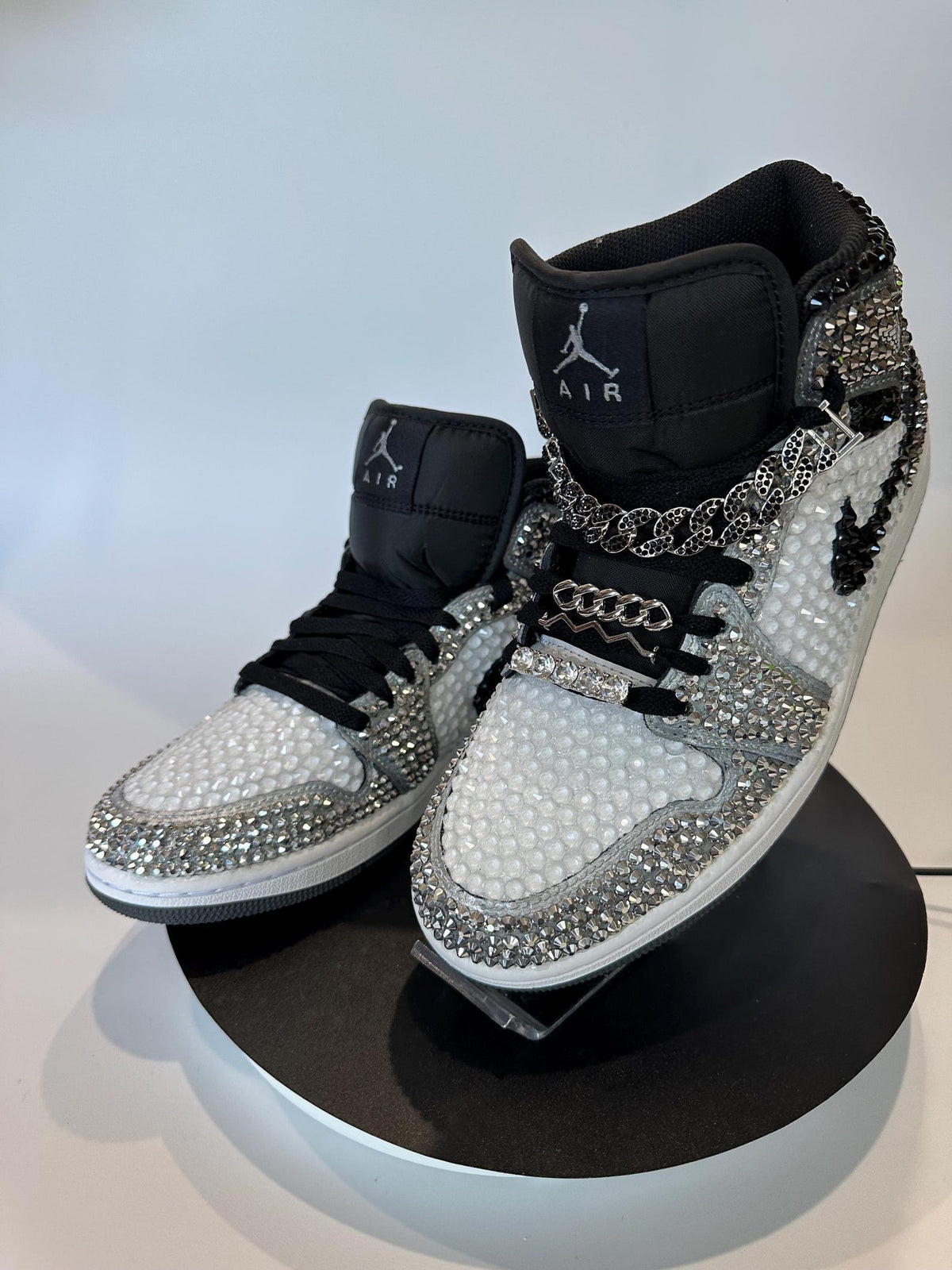 Rhinestone Jordan 1 Mids – Custom Bling Sneakers