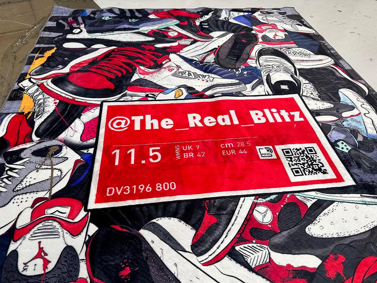 Sneakers Shoes Rug, Custom Rug, Personalized Rug, Street Cool Rug, Sneakers Decor Rug, Sneaker Art, Fashion Street Rug, Area Rug, Shoes Room