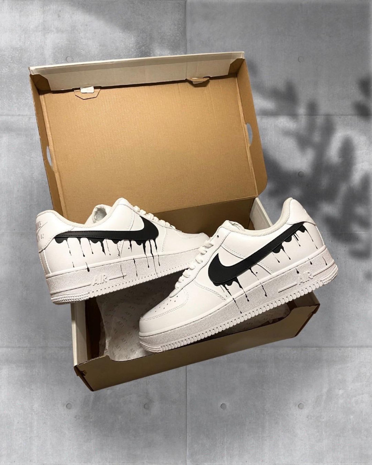 Personalized Air Force 1 Nike paint drip Nike Swoosh Custom Air Force 1 | Handmade | air force 1 customs, Custom Swoosh Air Force 1