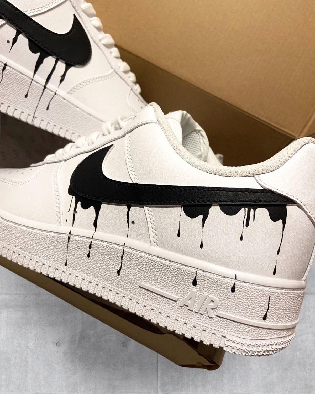 Personalized Air Force 1 Nike paint drip Nike Swoosh Custom Air Force 1 | Handmade | air force 1 customs, Custom Swoosh Air Force 1