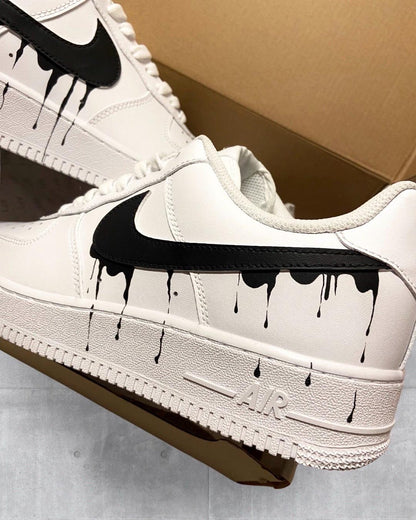 Personalized Air Force 1 Nike paint drip Nike Swoosh Custom Air Force 1 | Handmade | air force 1 customs, Custom Swoosh Air Force 1