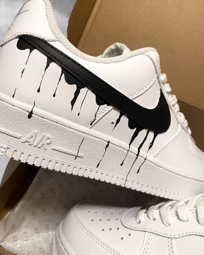 Personalized Air Force 1 Nike paint drip Nike Swoosh Custom Air Force 1 | Handmade | air force 1 customs, Custom Swoosh Air Force 1