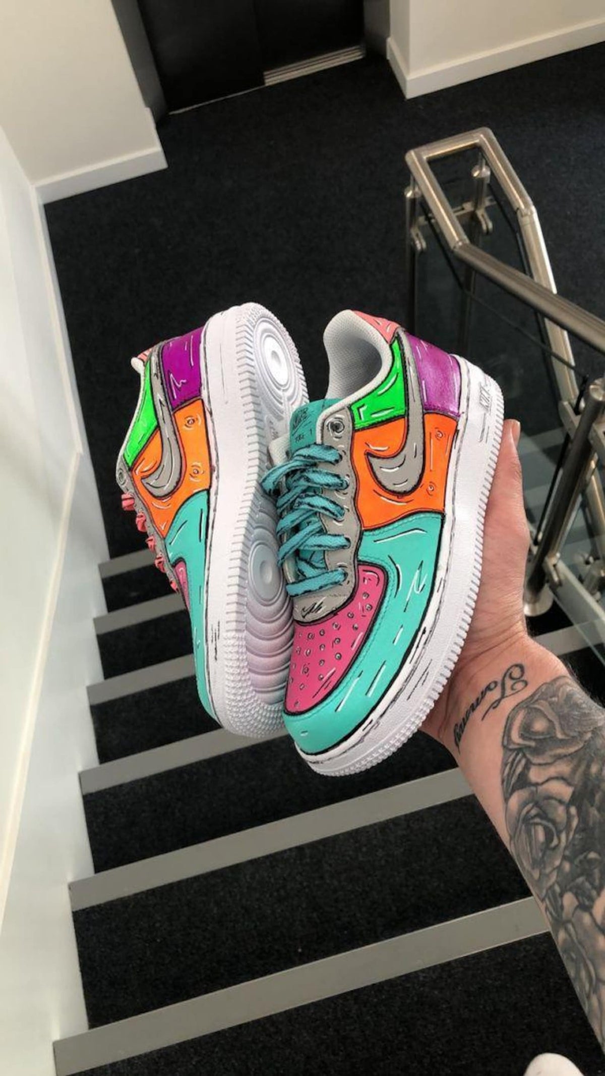 Custom Nike sneakers, hand-painted. Various designs available, including custom designs - Custom Sneakers