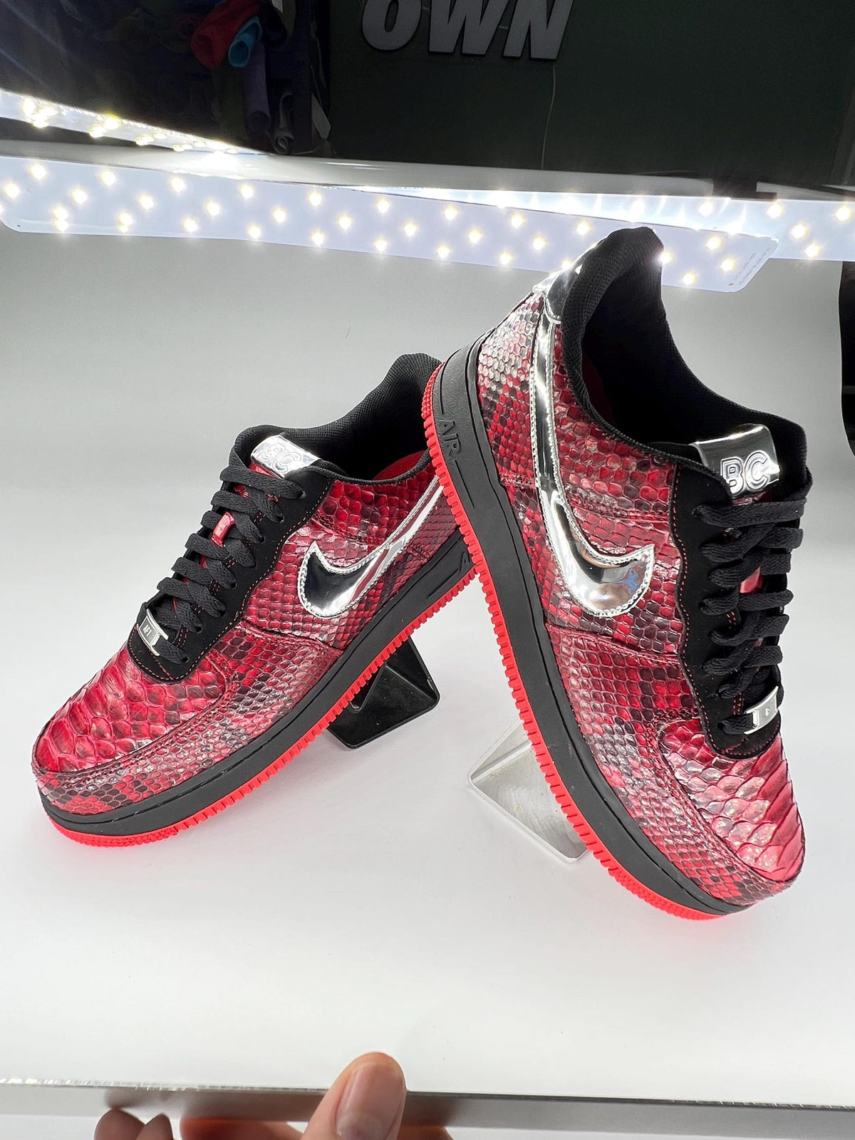 Custom Snakeskin Nike Handmade Sneakers - Unique Personailzed Shoes customizable design one-of-a-kind