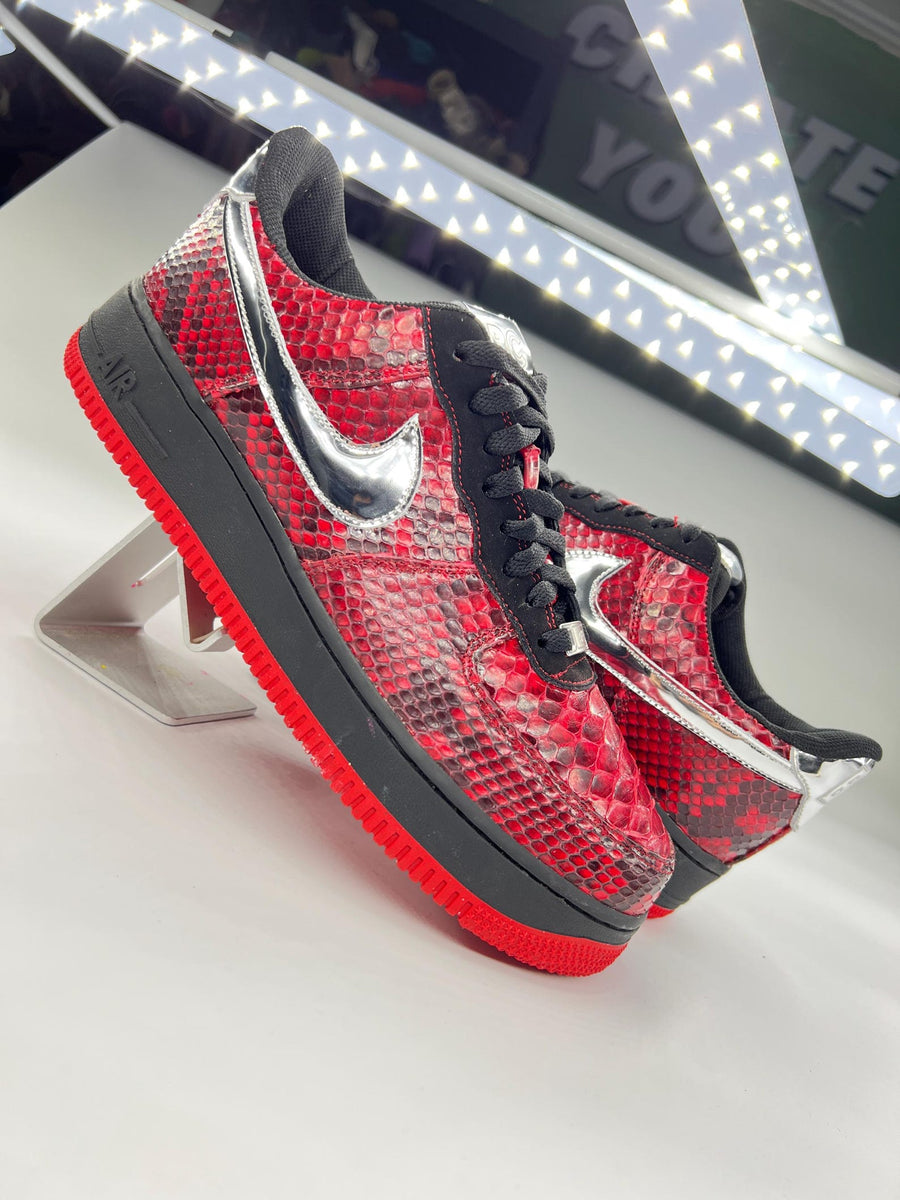 Custom Snakeskin Nike Handmade Sneakers - Unique Personailzed Shoes customizable design one-of-a-kind