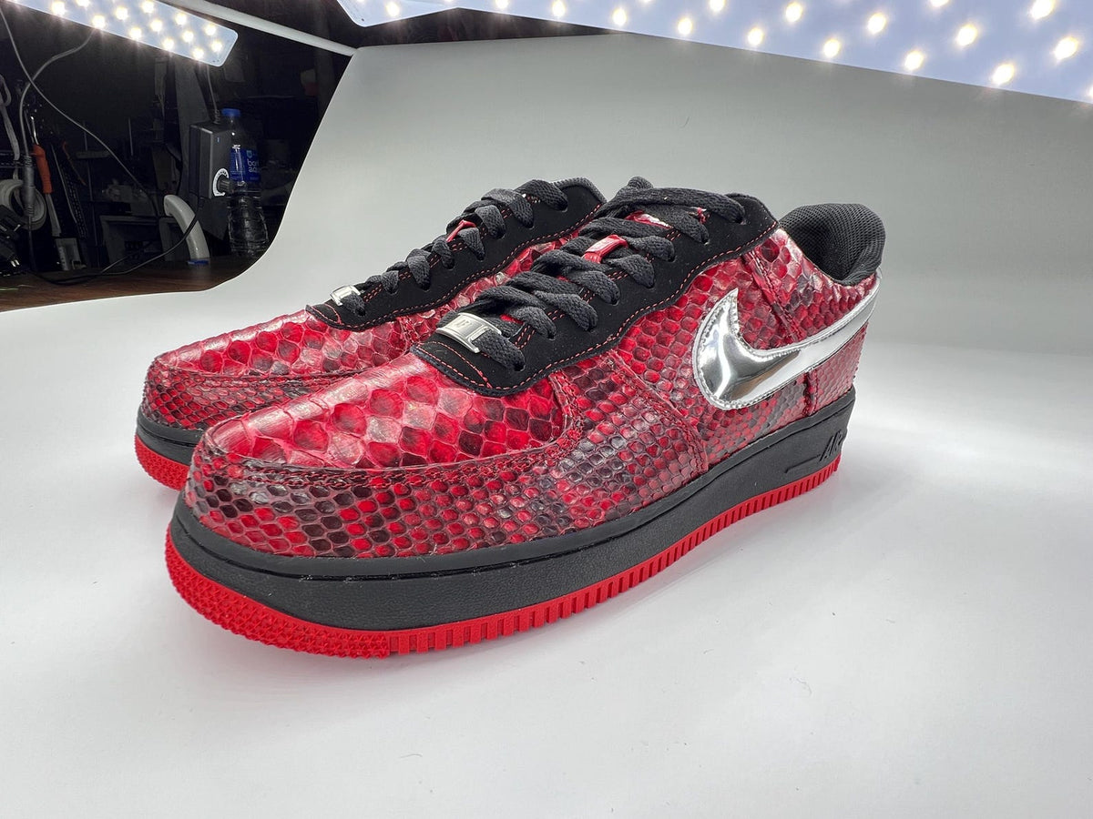 Custom Snakeskin Nike Handmade Sneakers - Unique Personailzed Shoes customizable design one-of-a-kind