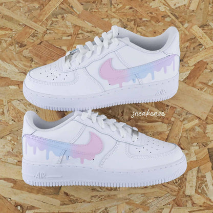 Custom Air Force 1 Drip Unicorn Flowing Effect Unisex Sneakers