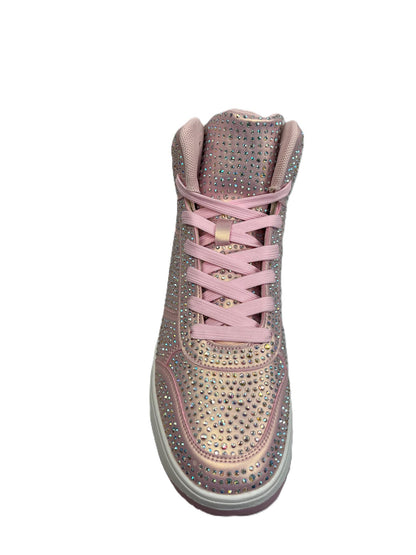Rhinestone High Top Sneakers – Sparkly Crystal Studded Bling Shoes