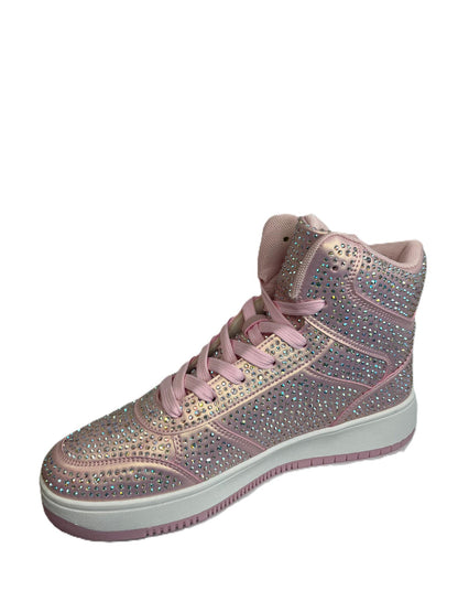Rhinestone High Top Sneakers – Sparkly Crystal Studded Bling Shoes