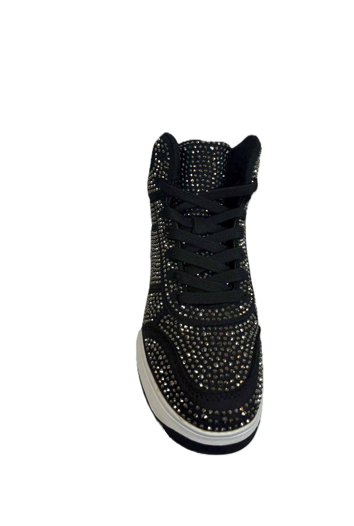 Rhinestone High Top Sneakers – Sparkly Crystal Studded Bling Shoes