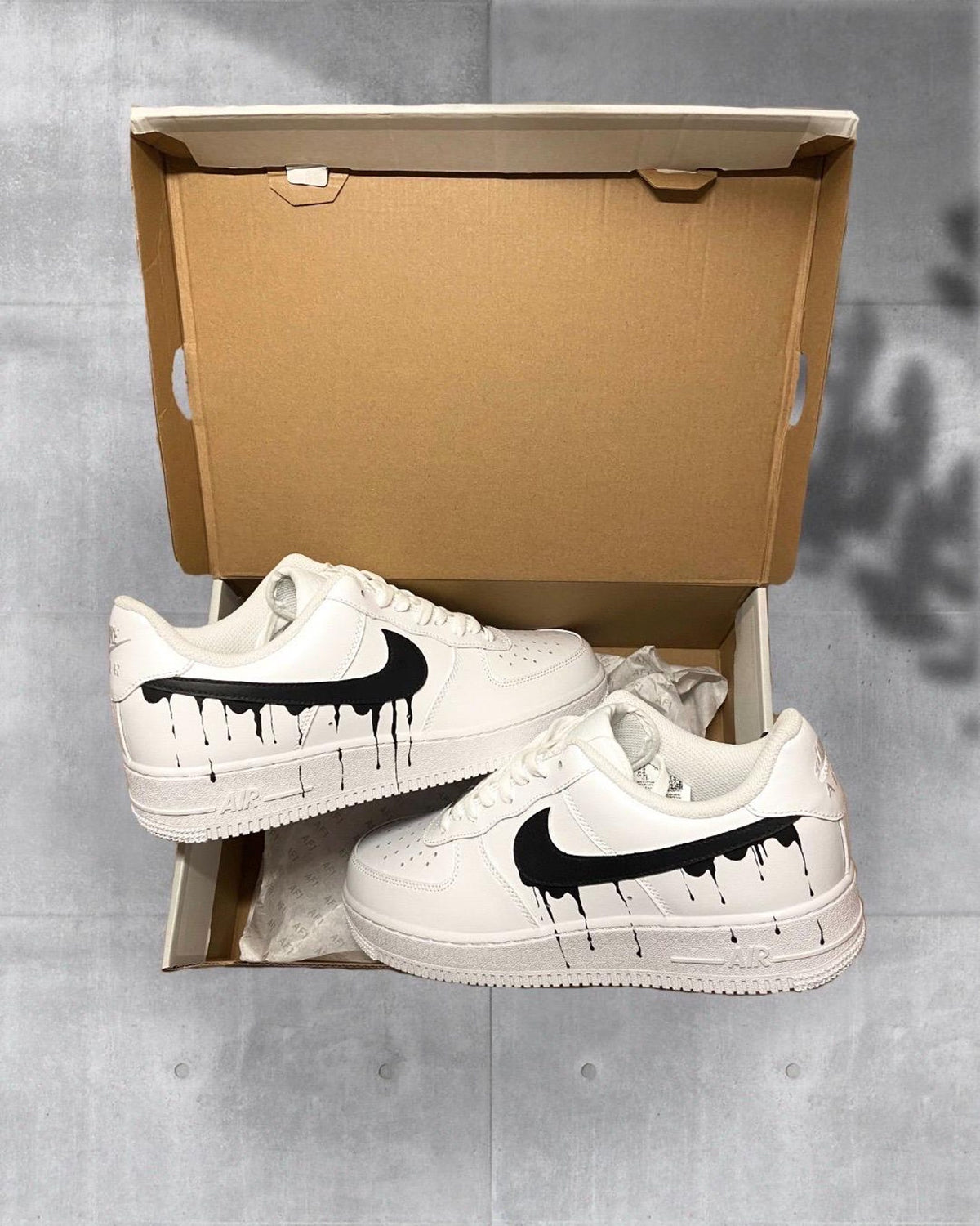 Personalized Air Force 1 Nike paint drip Nike Swoosh Custom Air Force 1 | Handmade | air force 1 customs, Custom Swoosh Air Force 1