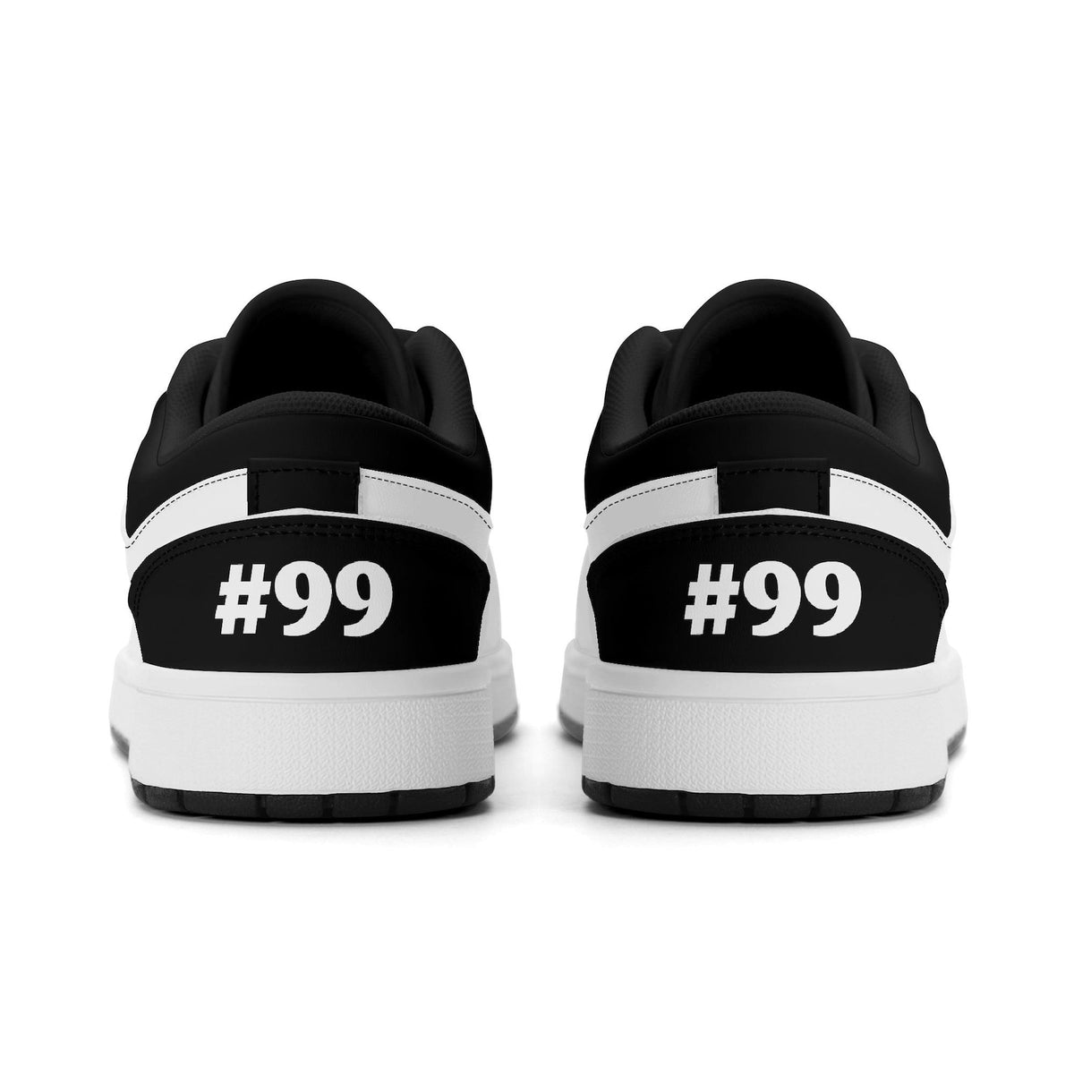 Custom Logo Sneakers | Personalized Low-Top Shoes in Orange & Black | Business Branding and Sports Fan Gift