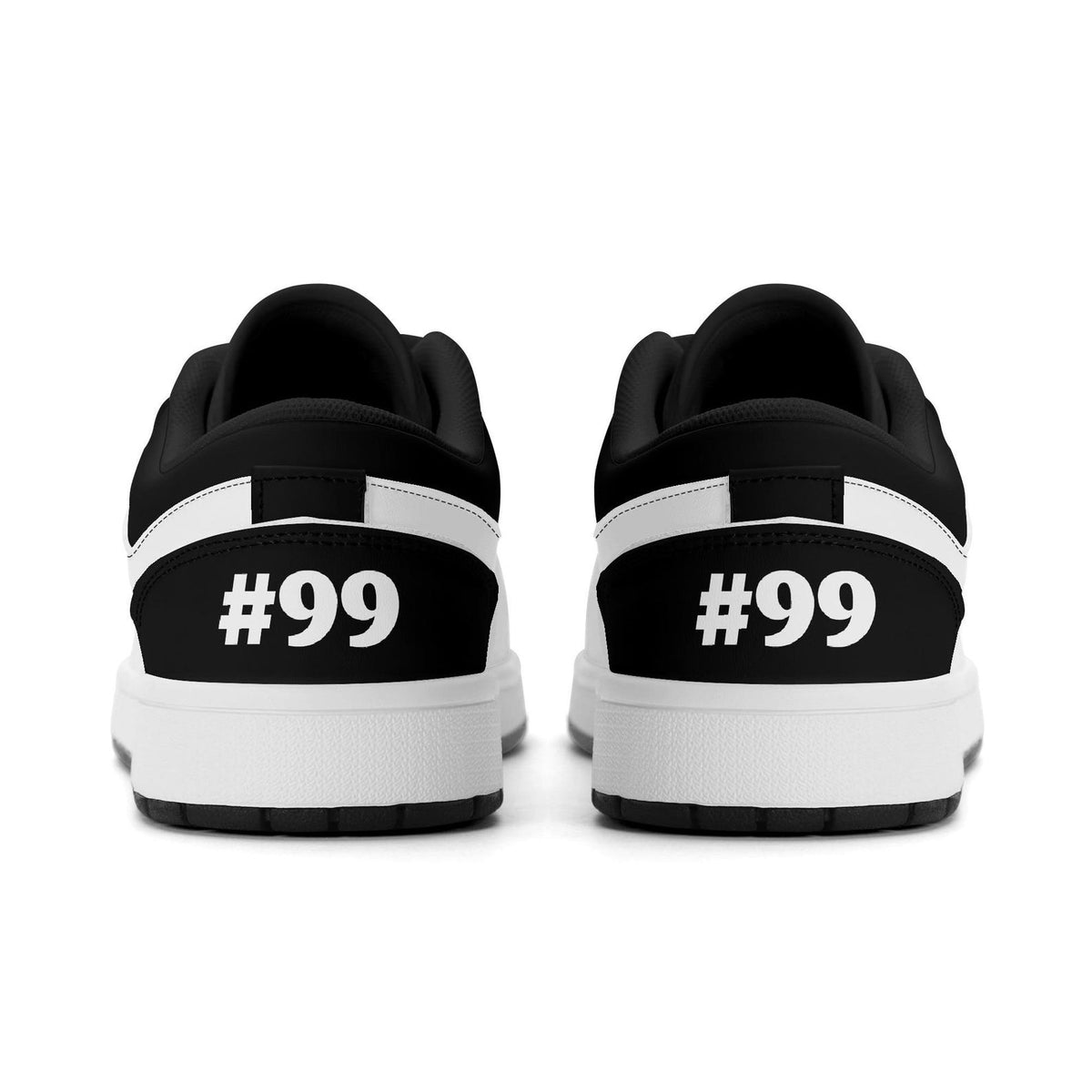 Custom Logo Sneakers | Personalized Low-Top Shoes in Orange & Black | Business Branding and Sports Fan Gift