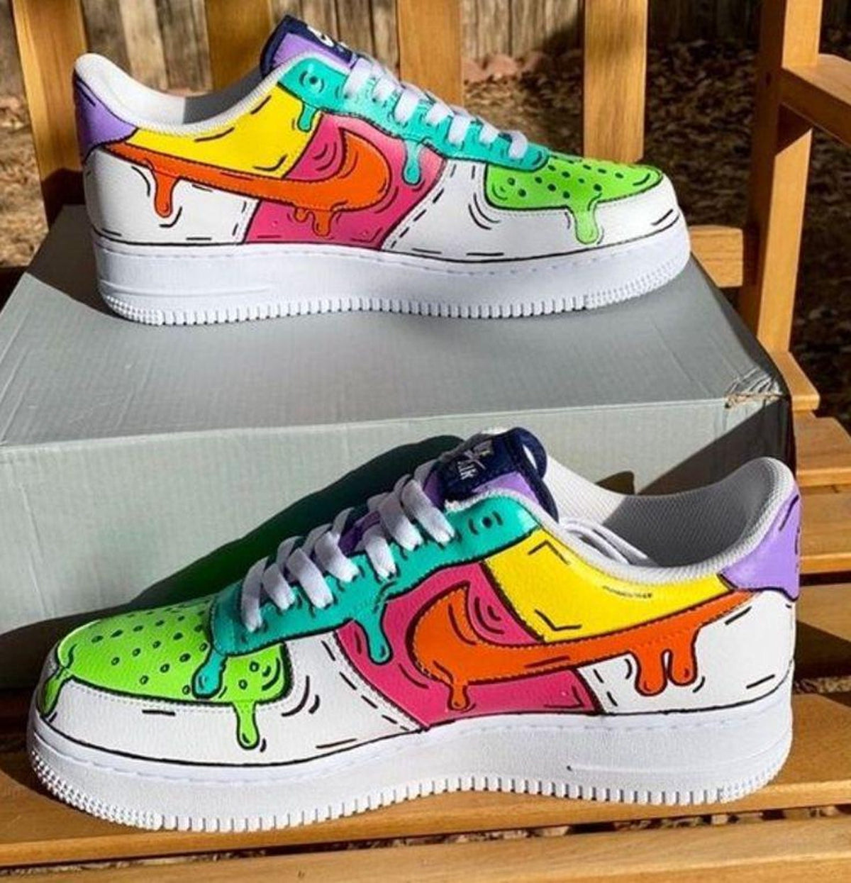 Custom Nike sneakers, hand-painted. Various designs available, including custom designs - Custom Sneakers