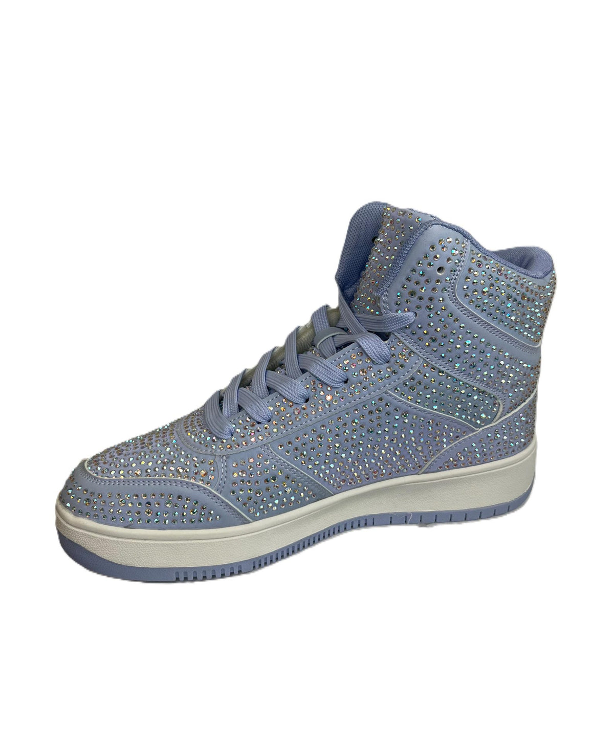 Rhinestone High Top Sneakers – Sparkly Crystal Studded Bling Shoes