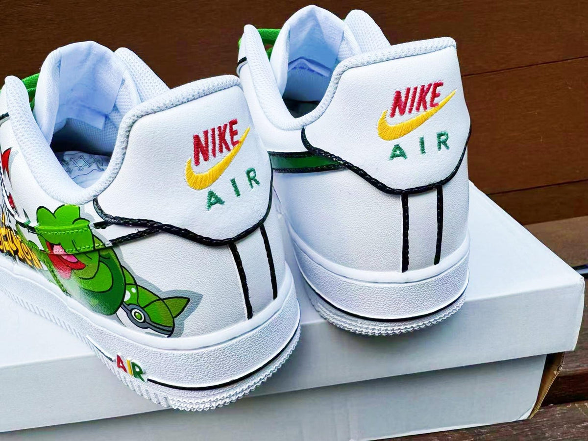 custom hand painted air force1.af1  pokemon Treecko cartoons street style anime wedding shoes trendy trainers high fashion sneakers