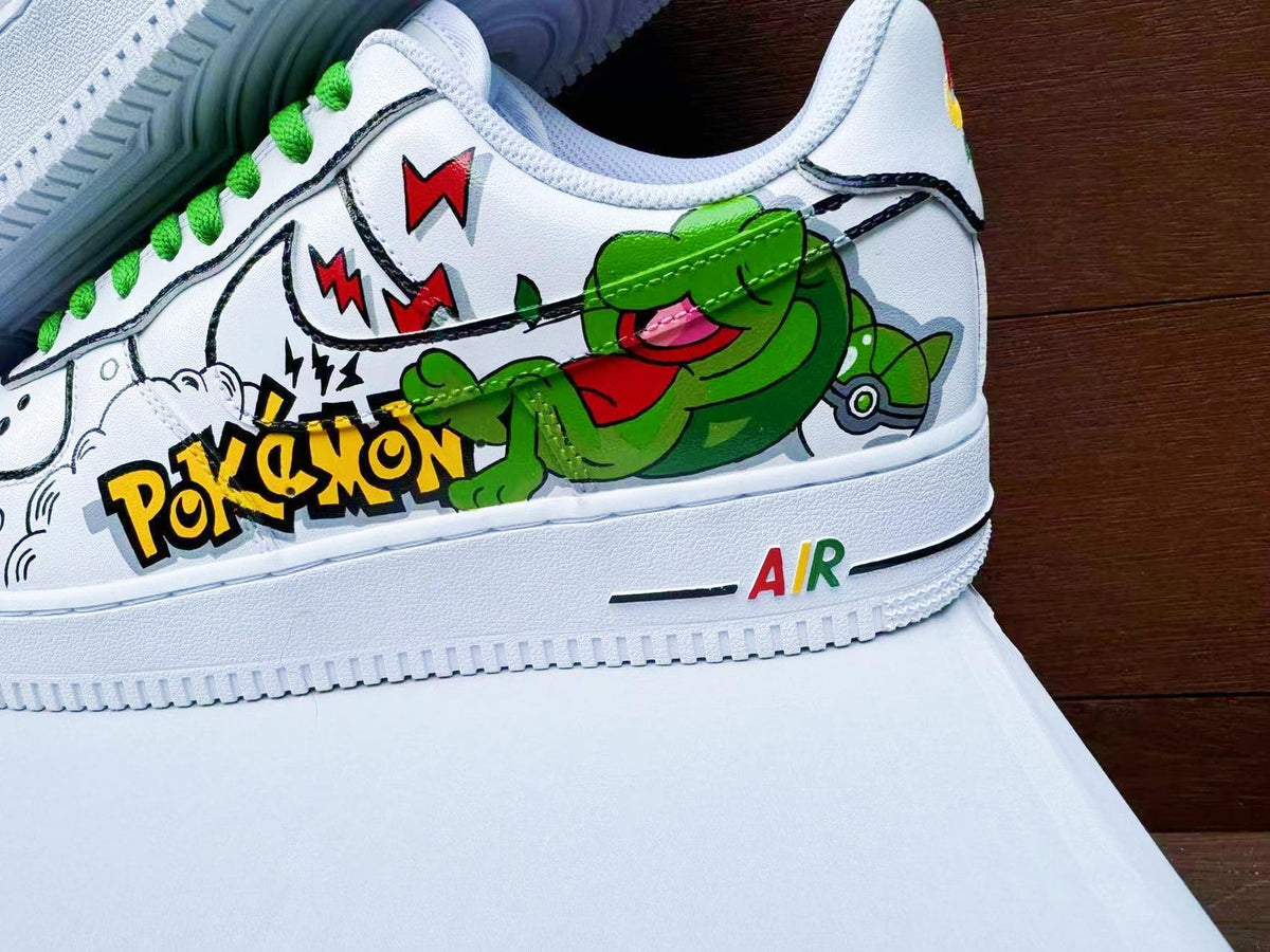 custom hand painted air force1.af1  pokemon Treecko cartoons street style anime wedding shoes trendy trainers high fashion sneakers