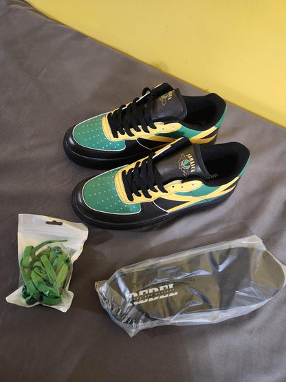 Jamaica Sneakers for Men & Women Rasta Shoes Custom National Flag Sneakers Jamaican Flag Gym Shoes Reggae Shoes Rasta Color Basketball Shoes
