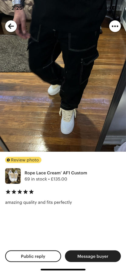BEIGE ROPE’ AF1 Custom
