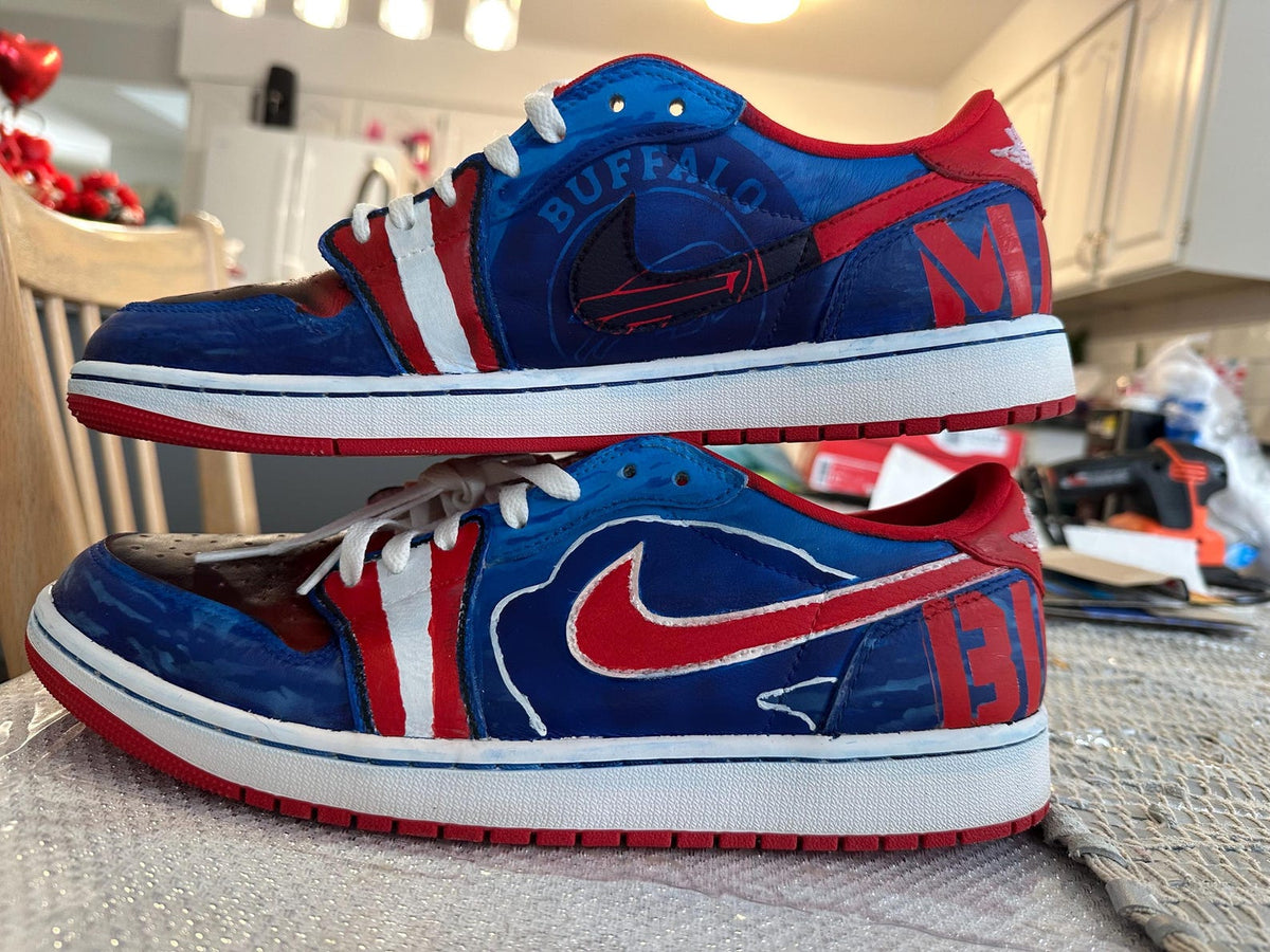 Custom with added artwork sneakers
