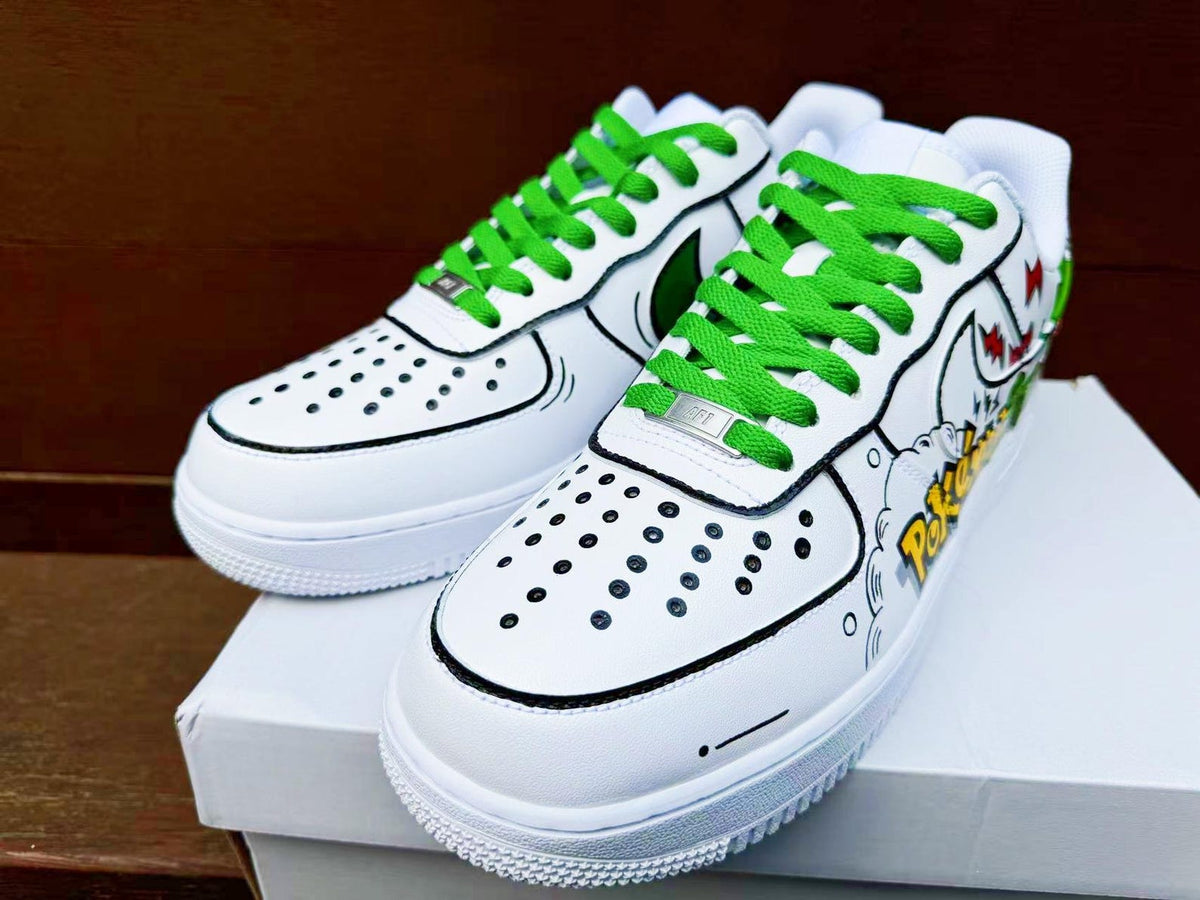 custom hand painted air force1.af1  pokemon Treecko cartoons street style anime wedding shoes trendy trainers high fashion sneakers
