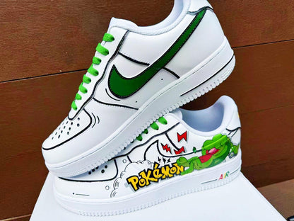 custom hand painted air force1.af1  pokemon Treecko cartoons street style anime wedding shoes trendy trainers high fashion sneakers