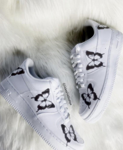 Women's Custom Sneakers Air Force Reflective Butterflies
