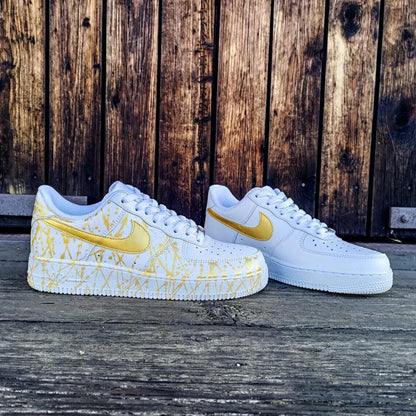 Custom Gold Splatter Air Force 1, Custom Air Force 1, Custom Gold Air Force 1, All Sizes Available