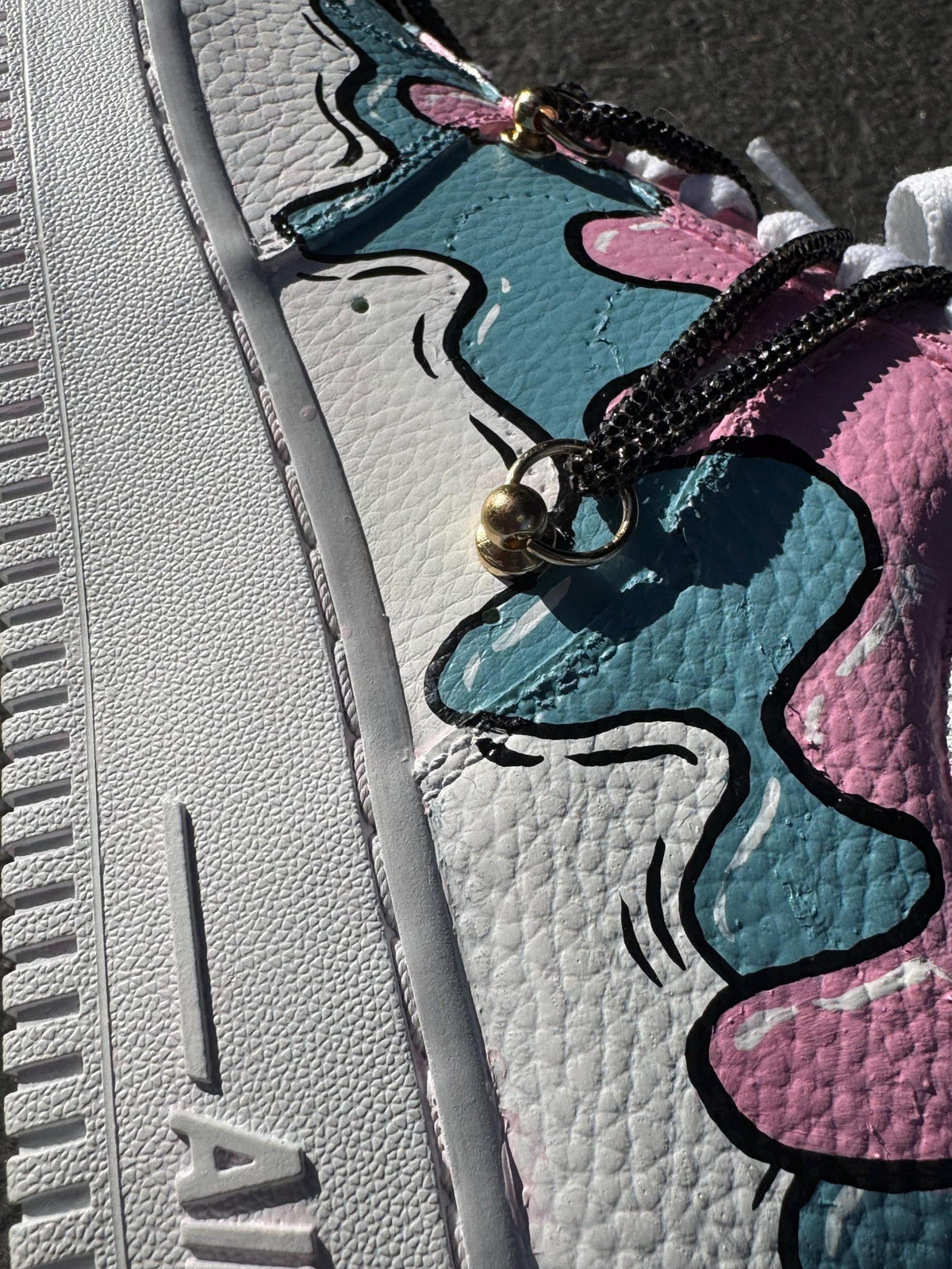 Custom Drip Air Force 1 Pastel Sneakers | Pink Blue Melt AF1 | Aesthetic Streetwear Shoes | Hand Painted Custom Kicks