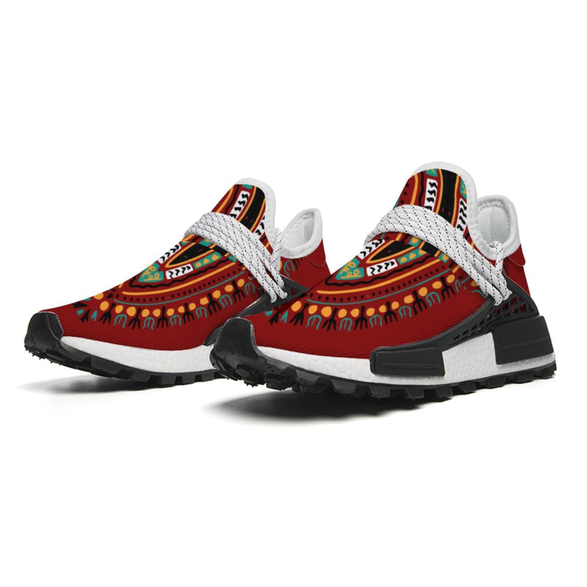 Dashiki African Print Sneakers | Unisex Mid-Top Shoes | Afrocentric Breathable Trainers | Non-Slip Walking Shoes | Streetwear Gift