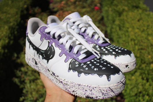 Custom Air Force 1 Drip Shoes - Hand Painted AF1 Sneakers - Unique Streetwear Gift - Made to Order Custom Nikes