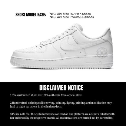Comic Book Cartoon Line Handpainted Custom Nike Airforce 1 Sneaker Orange Dragon Ball Colour with Personalized Name Best Gift for Him