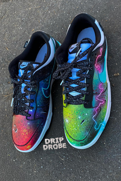Custom Retro Dunk Lows – Hand-Painted Galaxy Dunks – Unique Custom Sneakers – Authentic Dunks – One-of-a-Kind Design