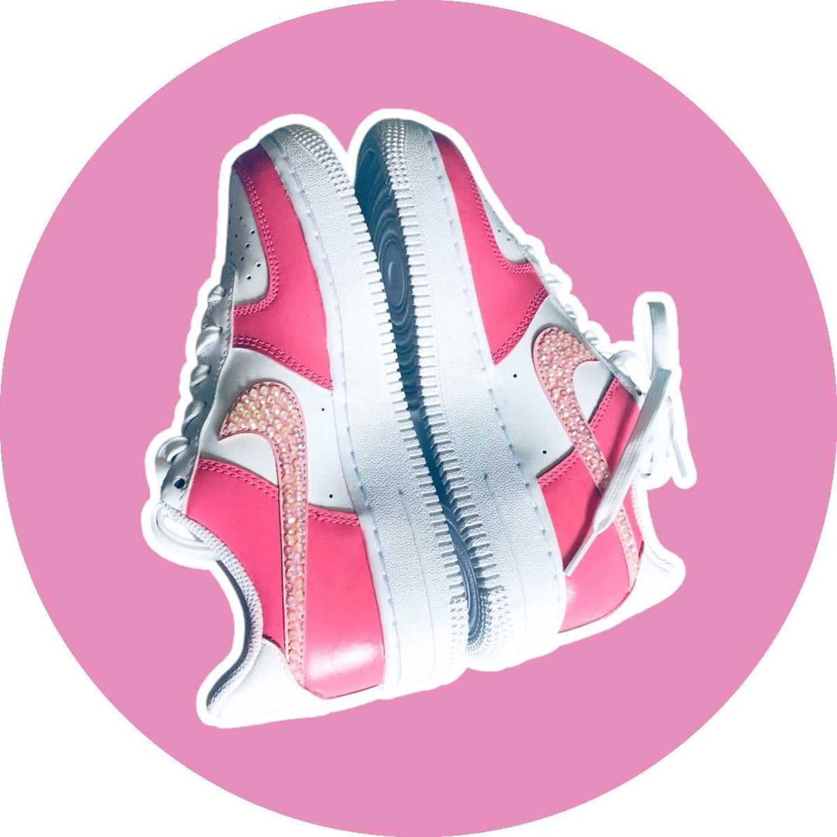 Custom Barbie Nike Air Force 1 Shoes | Hand-Painted Pink Bling Barbie Sneakers | Personalized AF1 | Trendy Girly Streetwear | Gift for Her