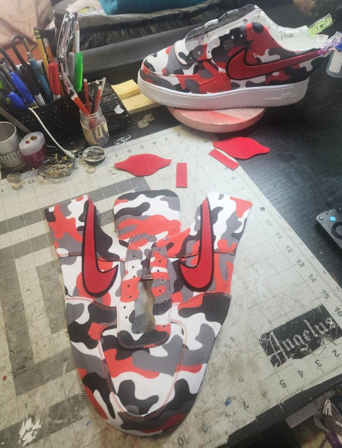 Custom Air Force 1 Sneakers – Handcrafted Camo Design