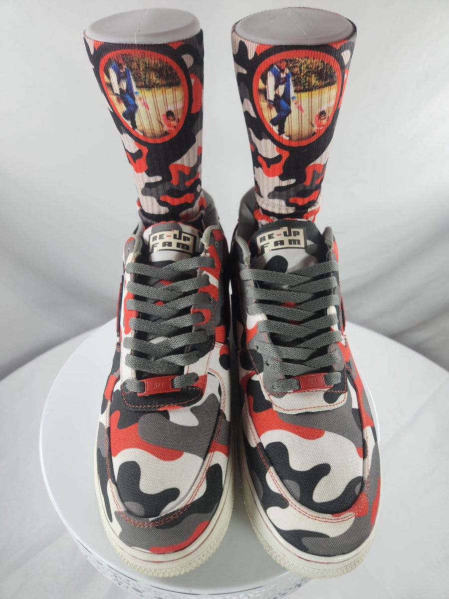 Custom Air Force 1 Sneakers – Handcrafted Camo Design