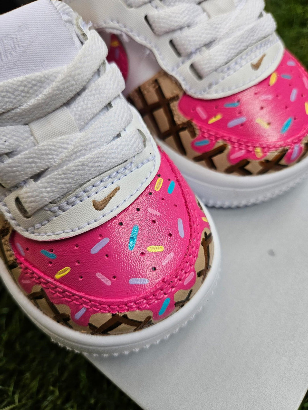 Hand-Painted Ice Cream Drip Sneakers | Custom Air Force 1s