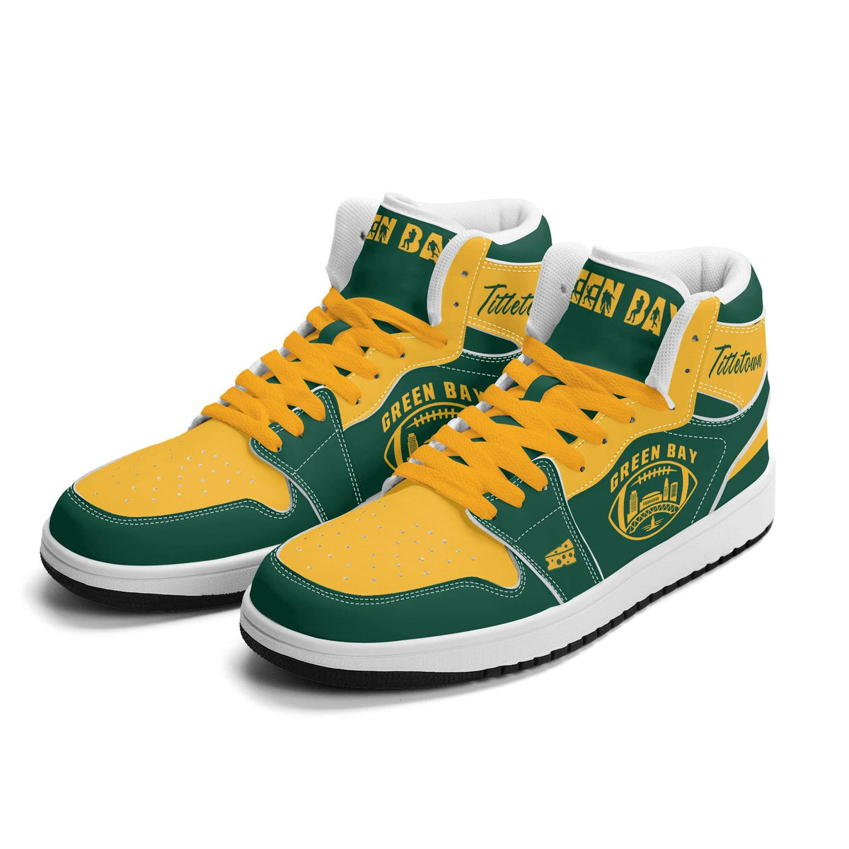 Green Bay Football Team Shoes for Men & Women Team Themed Football Sport Shoes Custom Football Sneakers Green Bay Sneakers Green Bay Gift