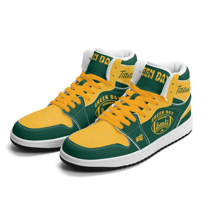 Green Bay Football Team Shoes for Men & Women Team Themed Football Sport Shoes Custom Football Sneakers Green Bay Sneakers Green Bay Gift