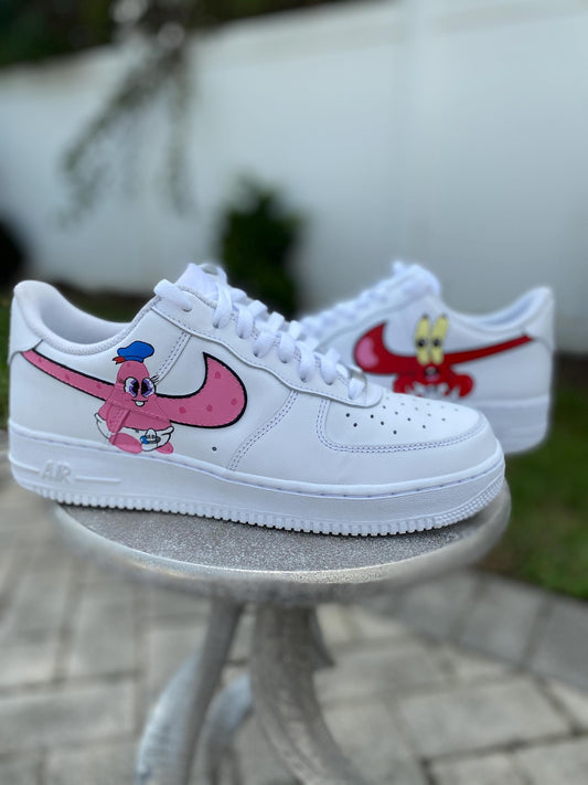 baby SpongeBob custom Air Force 1s