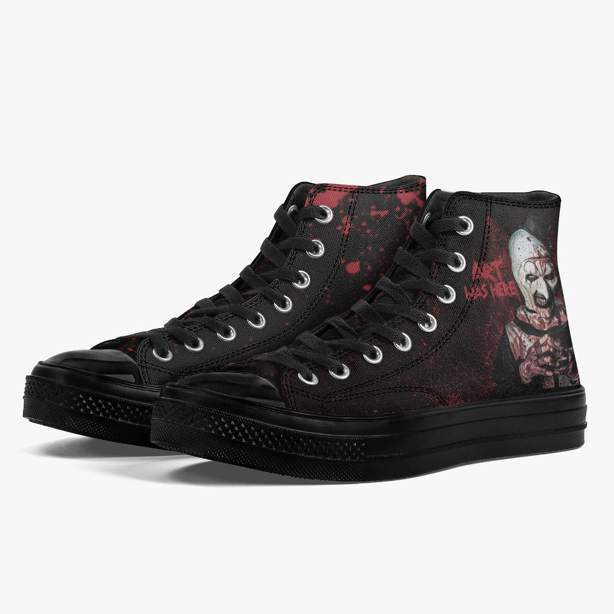 Terrifier High Top Sneakers Slasher Film Fan Shoes Horror Movie Art the Clown