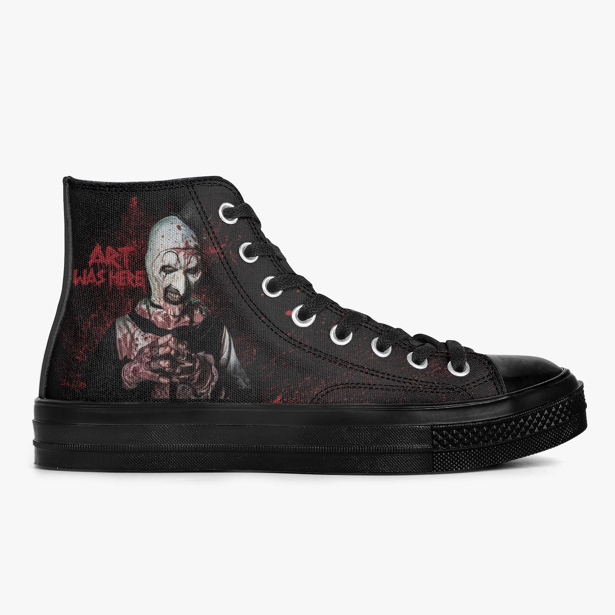 Terrifier High Top Sneakers Slasher Film Fan Shoes Horror Movie Art the Clown