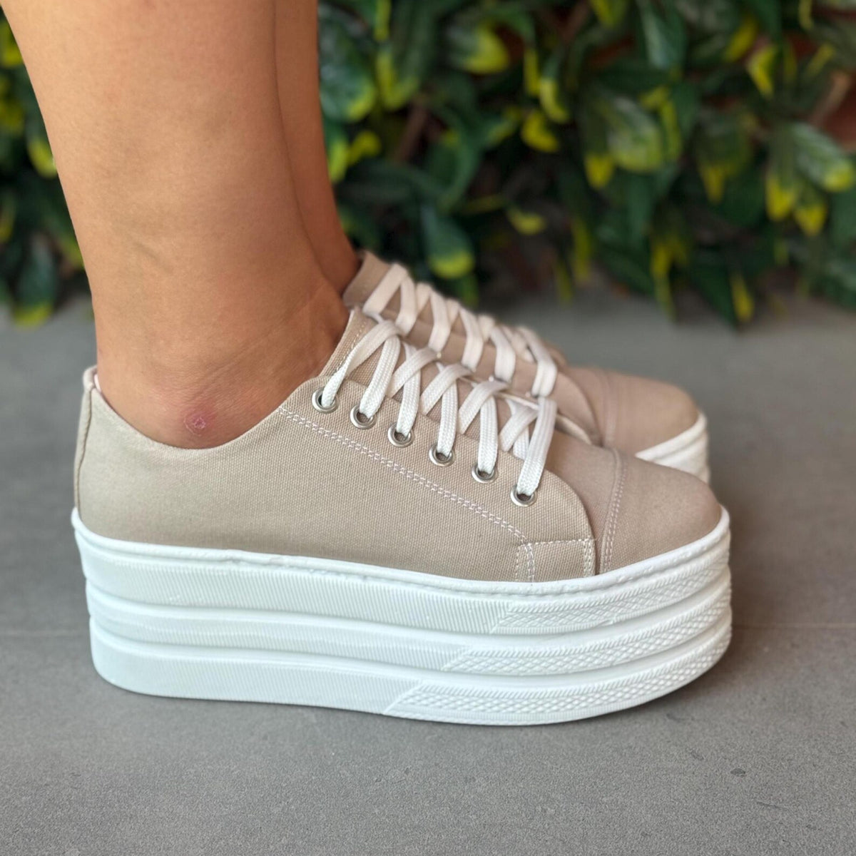 Customizable Women's Platform Sneakers, Glitter Print Shoes