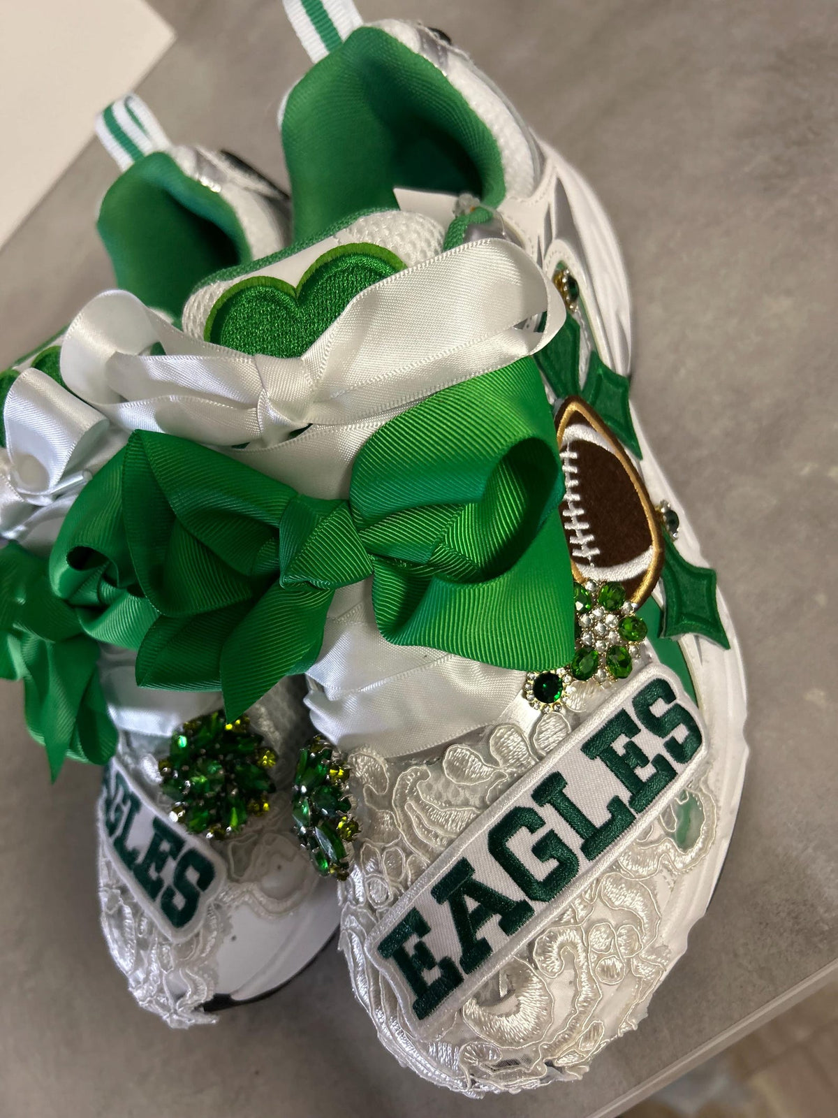 CUSTOM Football team themed sneakers.   Sneakers are available in white or black