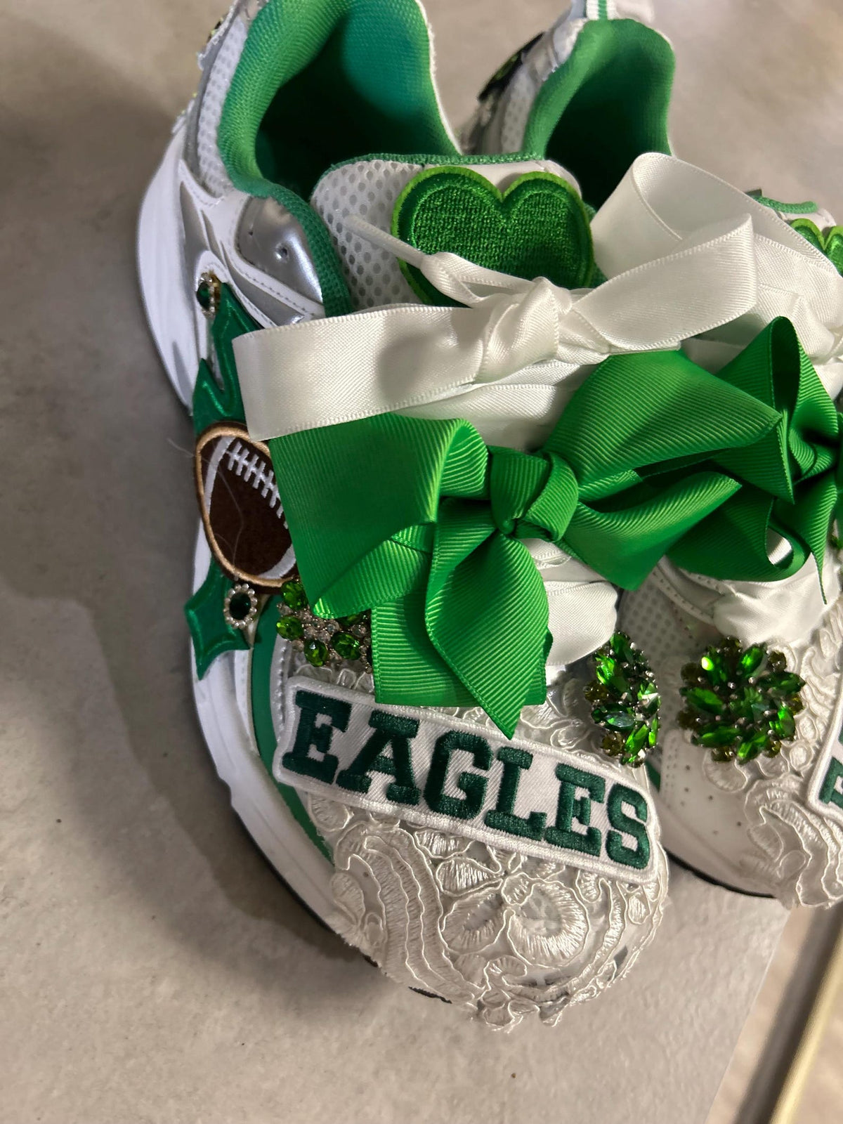 CUSTOM Football team themed sneakers.   Sneakers are available in white or black
