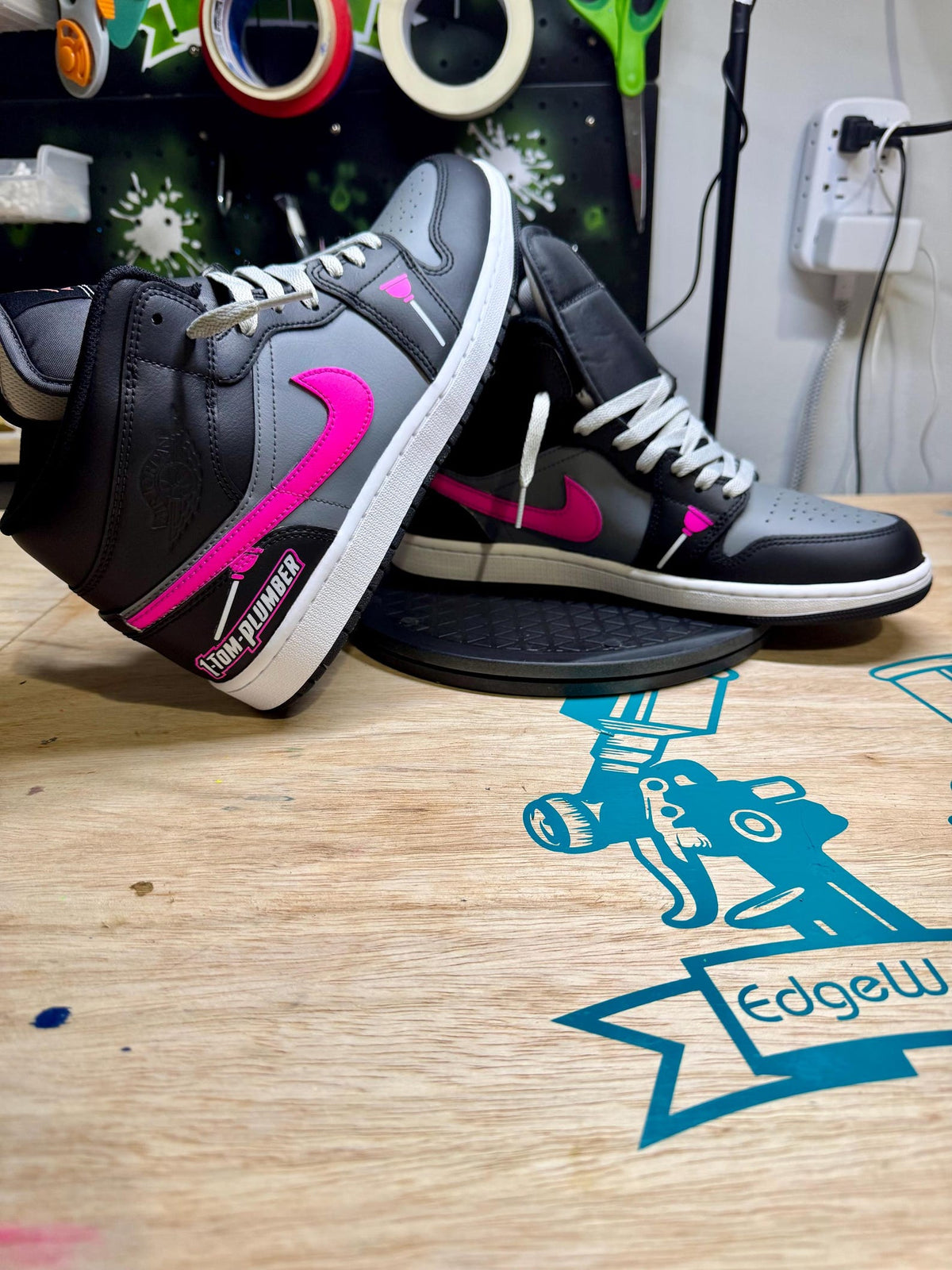 Custom Painted Sneakers – Business Logo & Company Branding