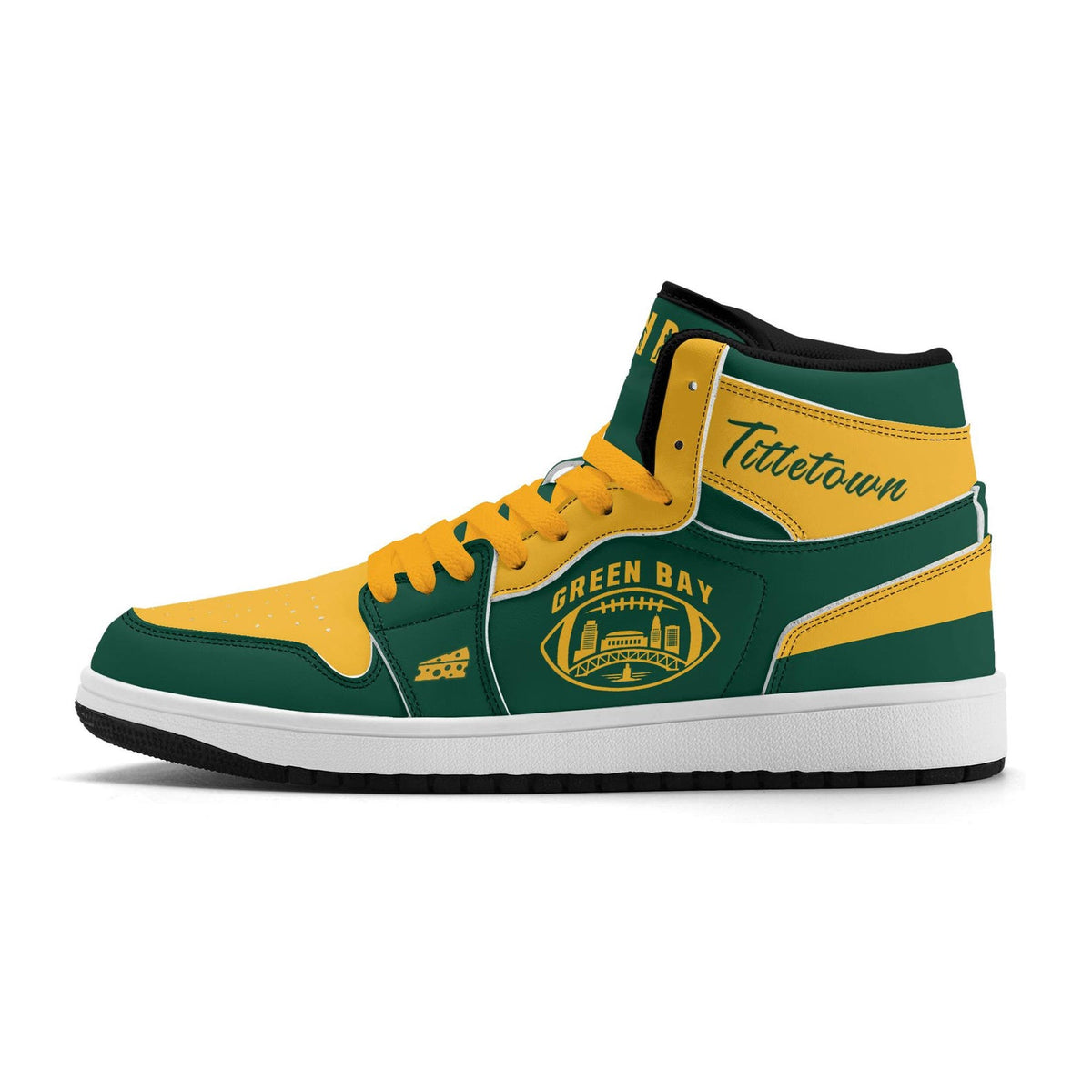 Green Bay Football Team Shoes for Men & Women Team Themed Football Sport Shoes Custom Football Sneakers Green Bay Sneakers Green Bay Gift
