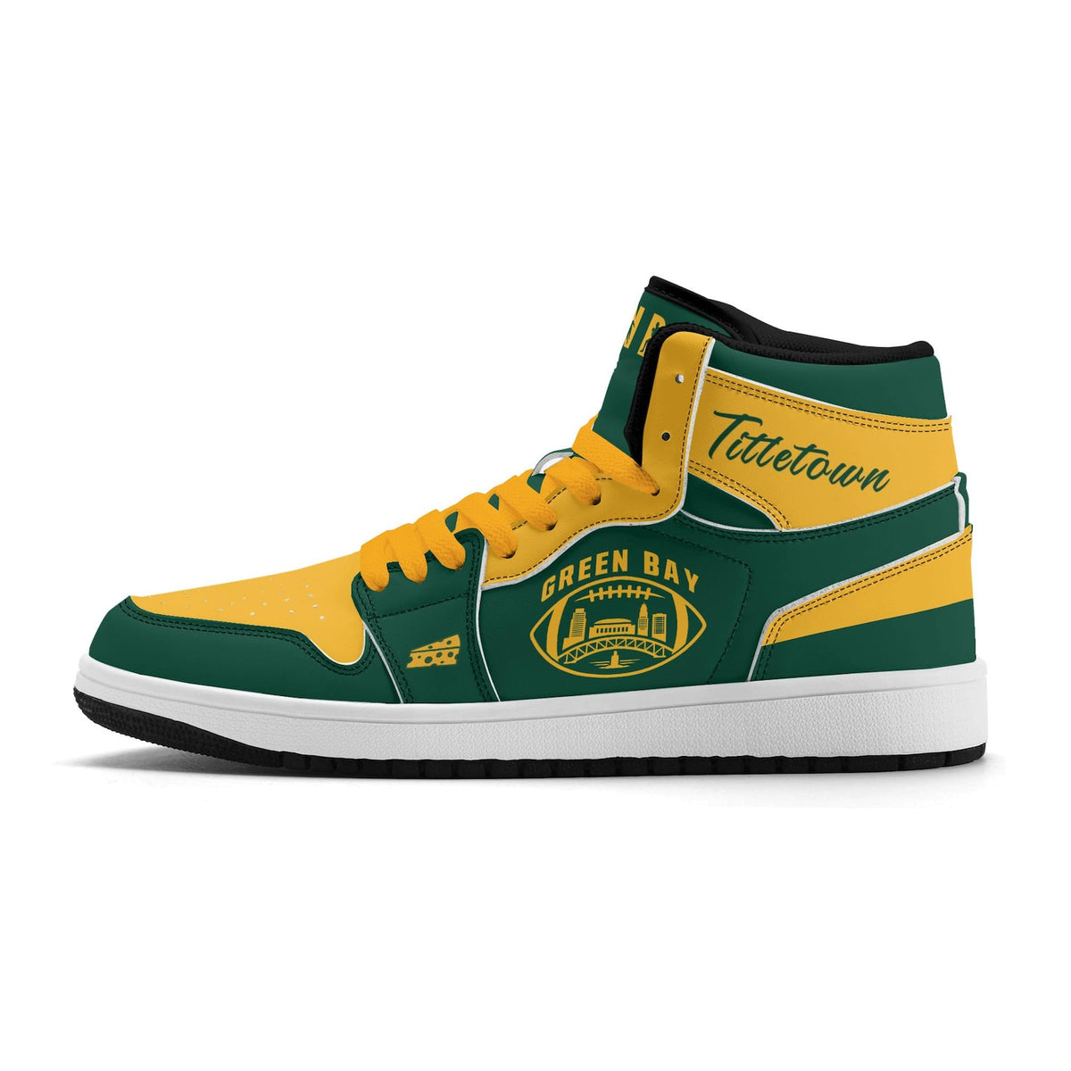 Green Bay Football Team Shoes for Men & Women Team Themed Football Sport Shoes Custom Football Sneakers Green Bay